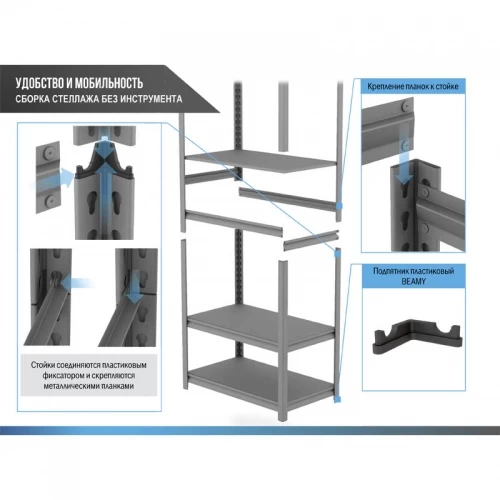 Стеллаж Beamy 2500x900x300/6