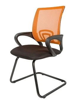 Кресло Chairman 696V (ткань TW черная/сетка оранжевая)